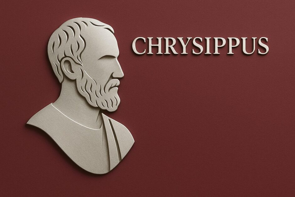 クリュシッポスの肖像ロゴ | ストア派哲学者 Chrysippus の思想と名言 | meigen89.com 名言・格言サイト