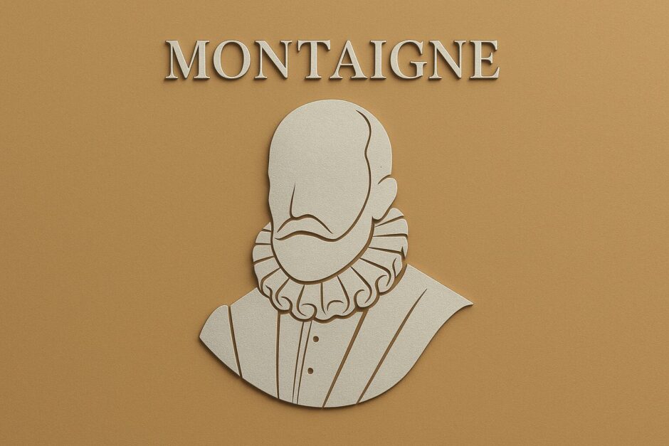モンテーニュの肖像ロゴ | 思想家 Michel de Montaigne の名言と哲学 | meigen89.com 名言・格言サイト