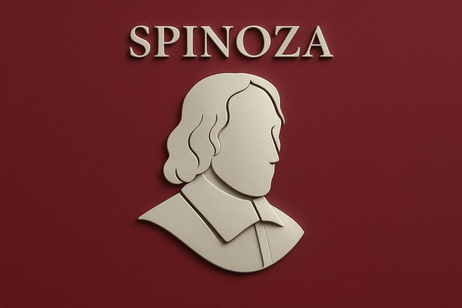 スピノザの肖像ロゴ | 哲学者 Baruch Spinoza の名言と理性の哲学 | meigen89.com 名言・格言サイト
