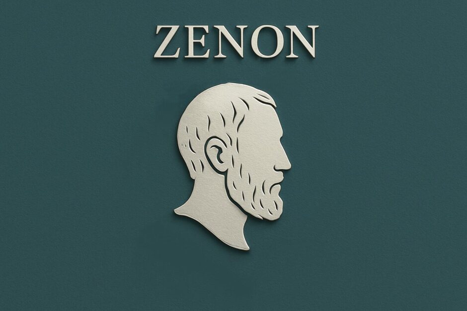 ゼノンの肖像ロゴ | ストア派哲学の創始者 Zenon of Citium | meigen89.com 名言・格言サイト