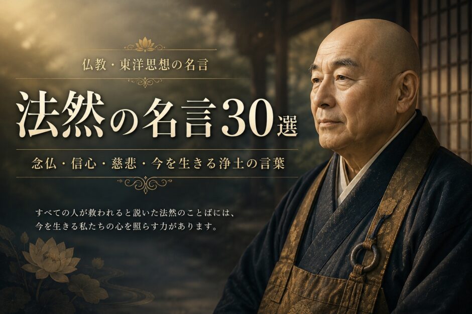 法然の肖像と「法然の名言30選」の文字を配したアイキャッチ画像