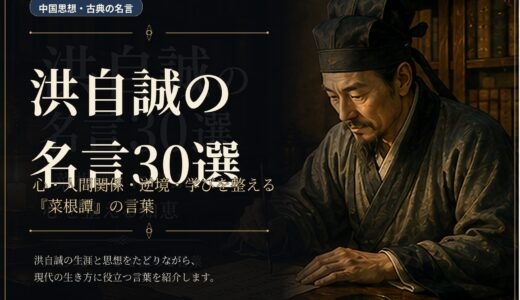 洪自誠の名言30選｜心・人間関係・逆境・学びを整える『菜根譚』の言葉