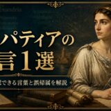 古代アレクサンドリアの学者ヒュパティアと天文観測器具、数学書や星図を描いた記事のアイキャッチ画像