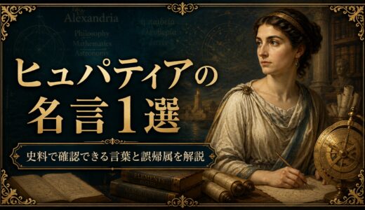 ヒュパティアの名言1選｜史料で確認できる言葉と誤帰属を解説