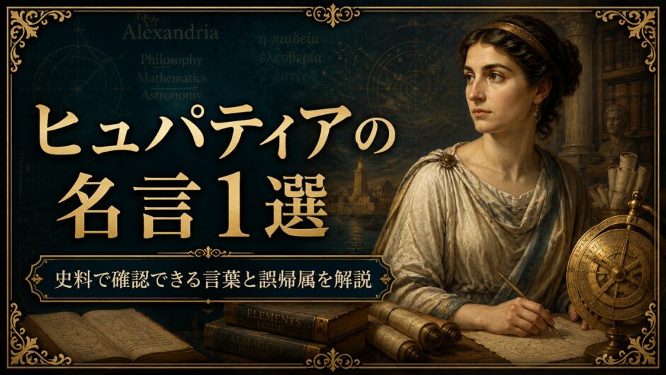 古代アレクサンドリアの学者ヒュパティアと天文観測器具、数学書や星図を描いた記事のアイキャッチ画像