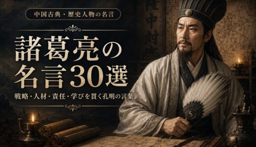 諸葛亮の名言30選｜戦略・人材・責任・学びを貫く孔明の言葉
