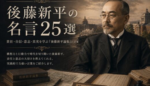 後藤新平の名言25選｜責任・自信・意志・真実を学ぶ『後藤新平論集』の言葉