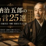 嘉納治五郎の肖像と「嘉納治五郎の名言25選」の文字を配したアイキャッチ画像