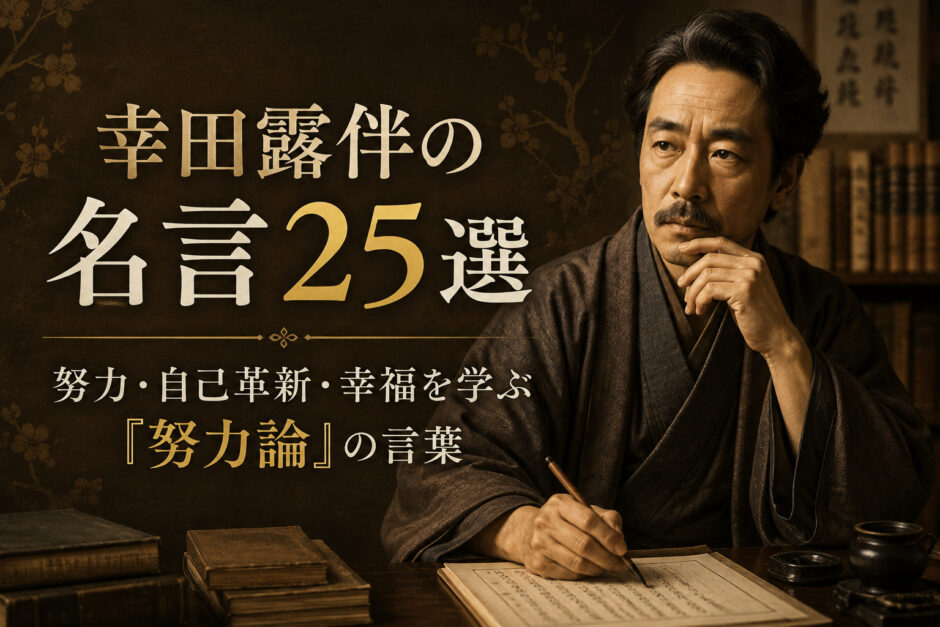 幸田露伴の名言25選｜努力・自己革新・幸福を学ぶ『努力論』の言葉のアイキャッチ画像