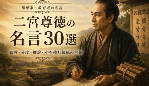 二宮尊徳の名言30選｜勤労・分度・推譲・小を積む報徳の言葉