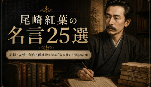 尾崎紅葉の名言25選｜記録・友情・創作・再挑戦を学ぶ『硯友社の沿革』の言葉