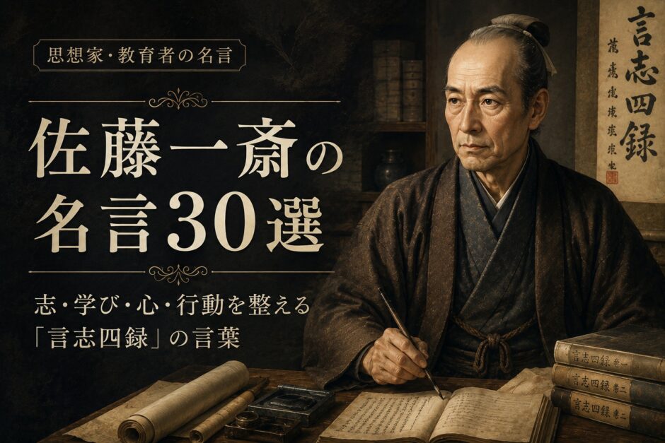 佐藤一斎の肖像と「佐藤一斎の名言30選」の文字を配したアイキャッチ画像