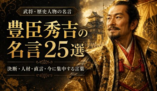 豊臣秀吉の名言25選｜決断・人材・直言・今に集中する言葉