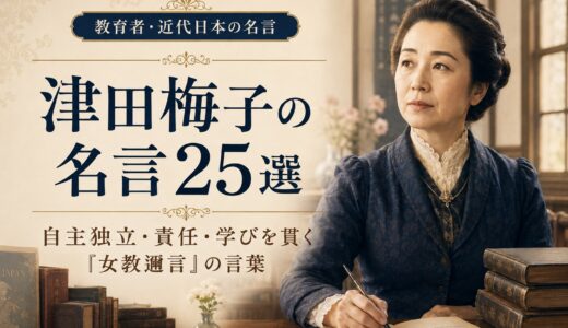 津田梅子の名言25選｜自主独立・責任・学びを貫く『女教邇言』の言葉